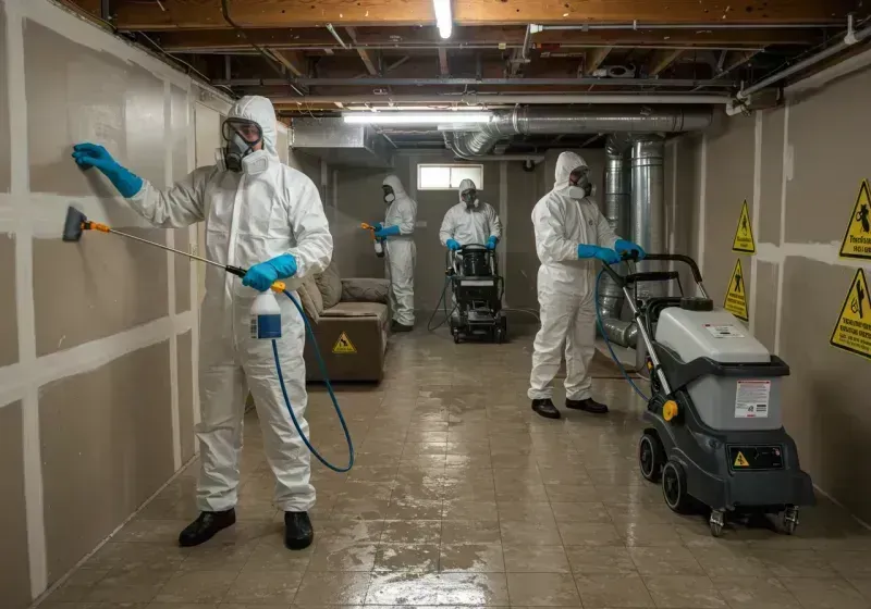 Basement Moisture Removal and Structural Drying process in Pope County, MN